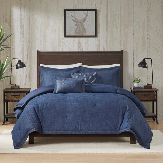 Set di piumoni in denim oversize e imbottito Woolrich Perry Blue