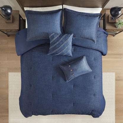Set di piumoni in denim oversize e imbottito Woolrich Perry Blue