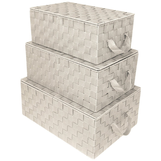 Set di cestini portaoggetti intrecciati - N/D