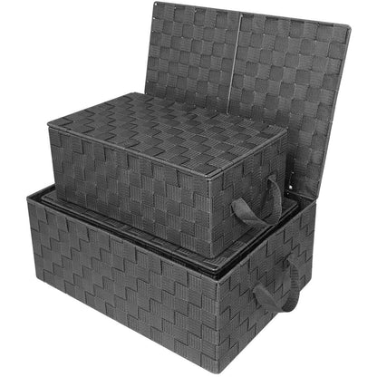 Set di cestini portaoggetti intrecciati - N/D