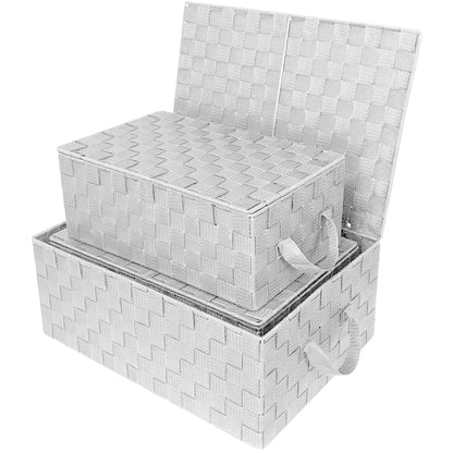 Set di cestini portaoggetti intrecciati - N/D
