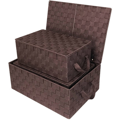 Set di cestini portaoggetti intrecciati - N/D