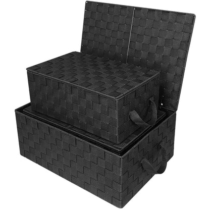 Set di cestini portaoggetti intrecciati - N/D