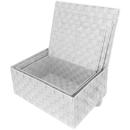 Set di cestini portaoggetti intrecciati - N/D