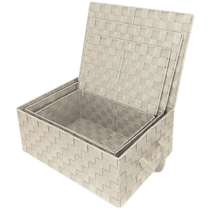 Set di cestini portaoggetti intrecciati - N/D