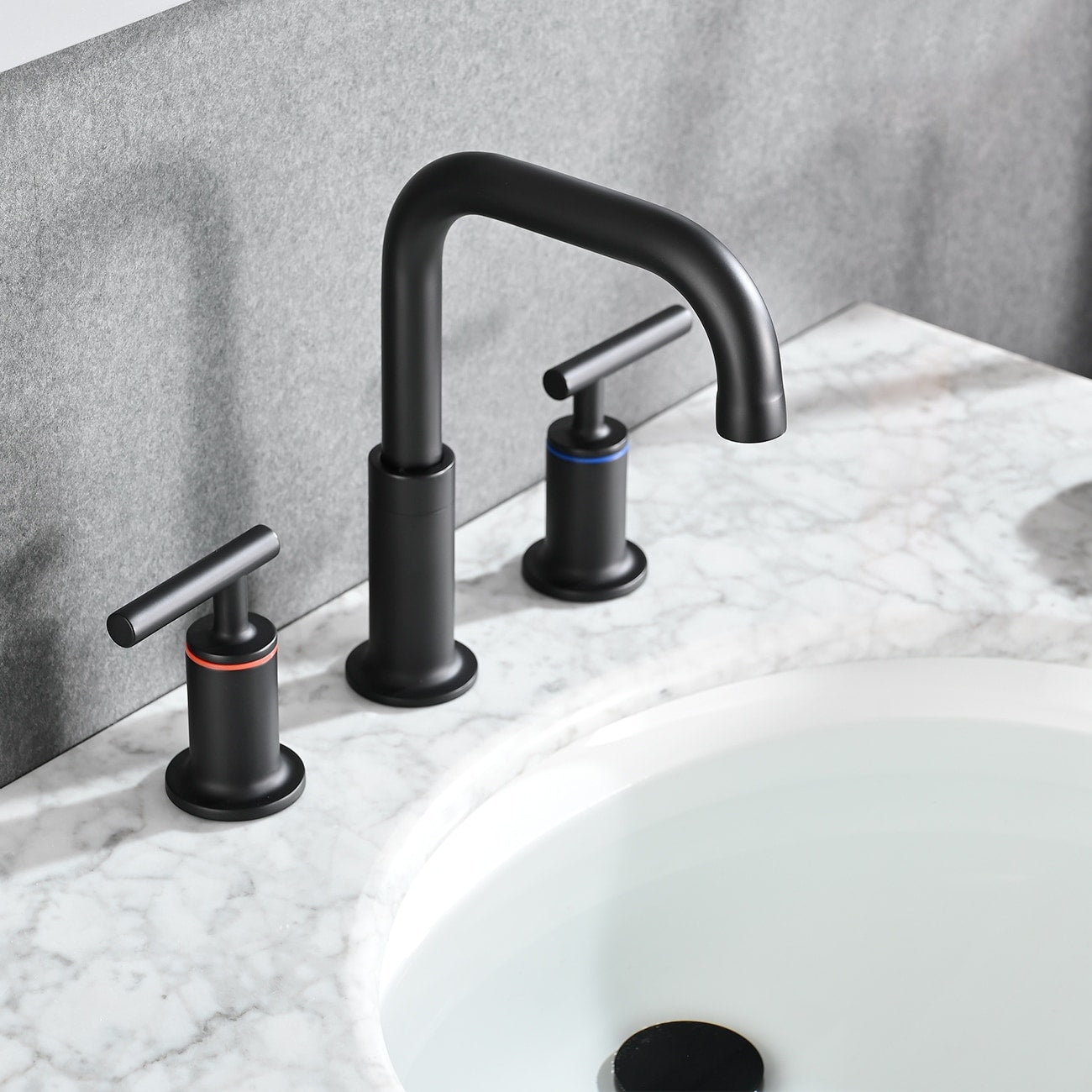 Rubinetto per lavabo da bagno di lusso YASINU da 8 pollici con scarico a scomparsa