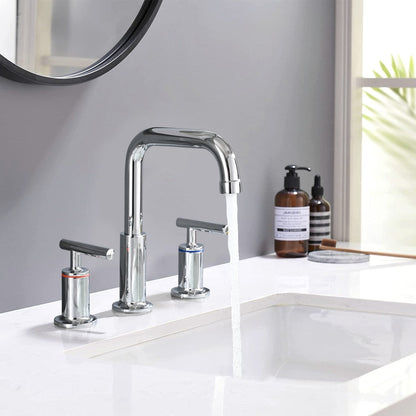 Rubinetto per lavabo da bagno di lusso YASINU da 8 pollici con scarico a scomparsa