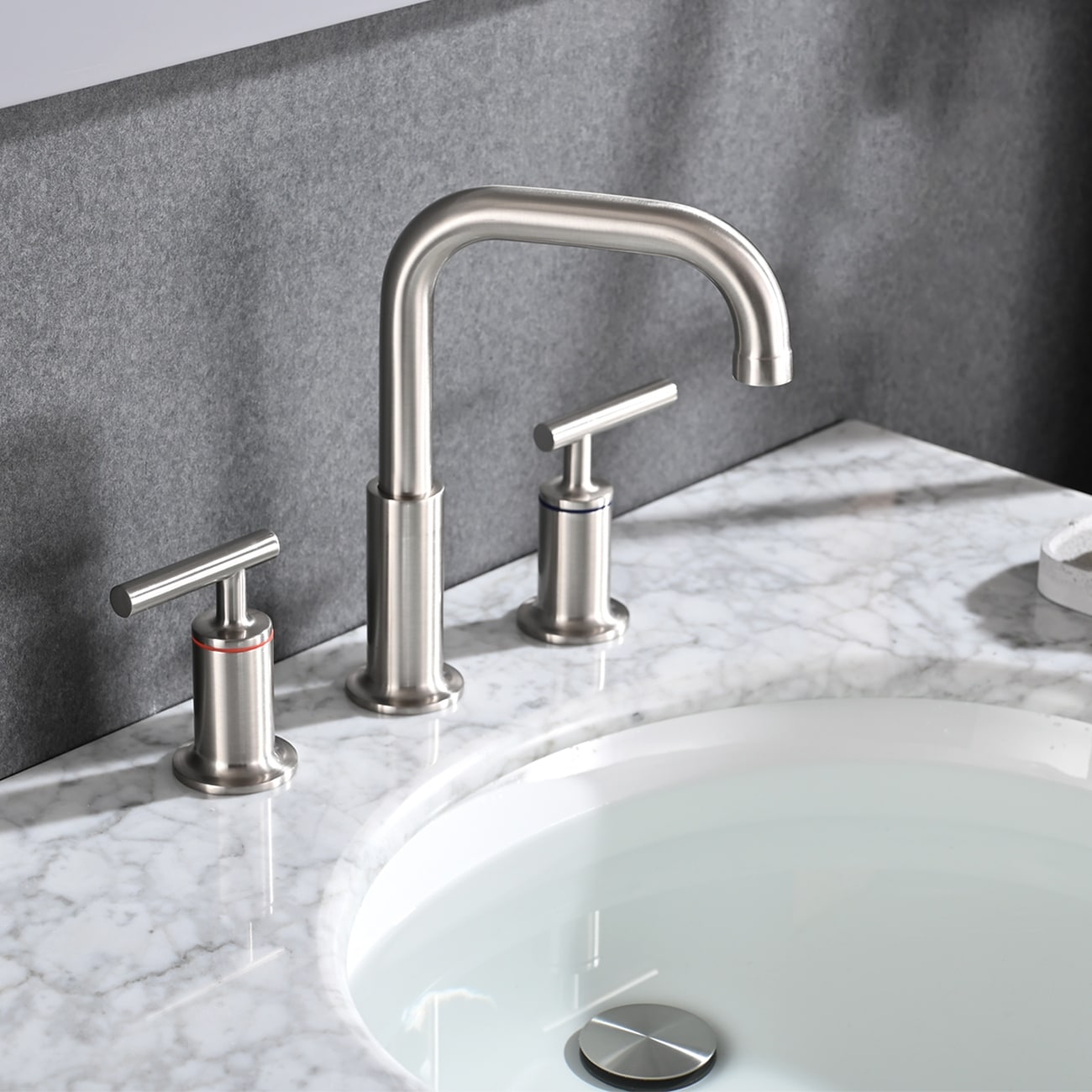Rubinetto per lavabo da bagno di lusso YASINU da 8 pollici con scarico a scomparsa