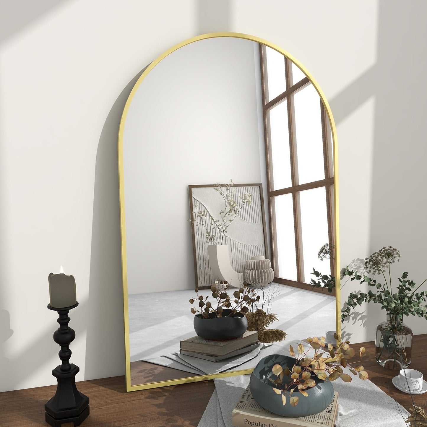 Specchio da parete per bagno ad arco YVANLA