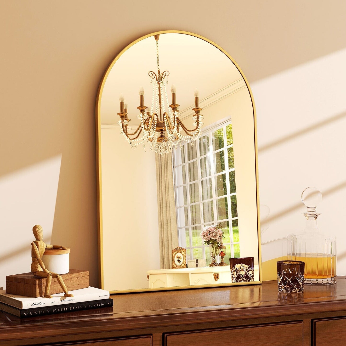 Specchio da parete per bagno ad arco YVANLA