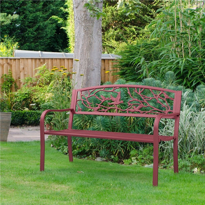 Panca da giardino Yaheetech per esterni, in metallo, per veranda - N/D