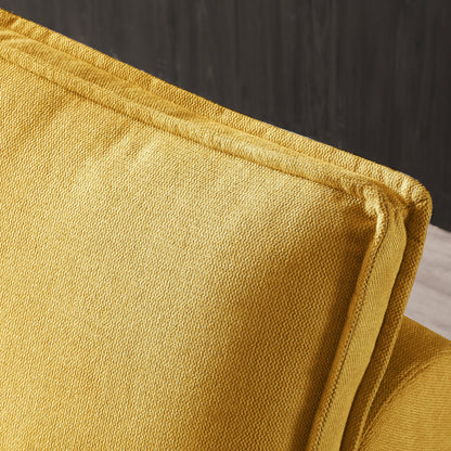 Divano letto estraibile multiuso singolo Yellow 39 con schienale regolabile e cuscino per soggiorno