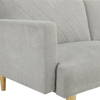 Divano letto futon in velluto giallo con fiocco di neve