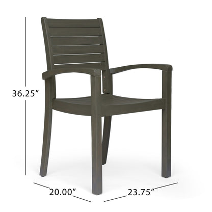 Set da pranzo quadrato da esterno York Acacia Wood da 5 pezzi di Christopher Knight Home