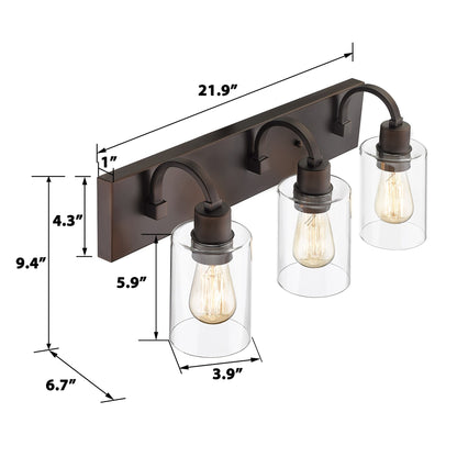 Lampadari per il mobiletto del bagno - Lampada da parete in stile rustico per il bagno