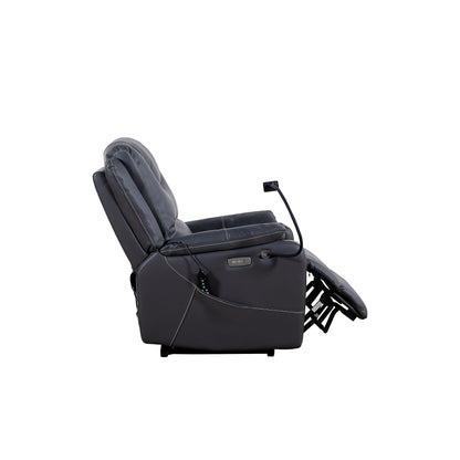Poltrona reclinabile elettrica Zero Gravity con schienale regolabile, massaggio, supporto lombare riscaldato, porta USB, porta telefono e tasche laterali