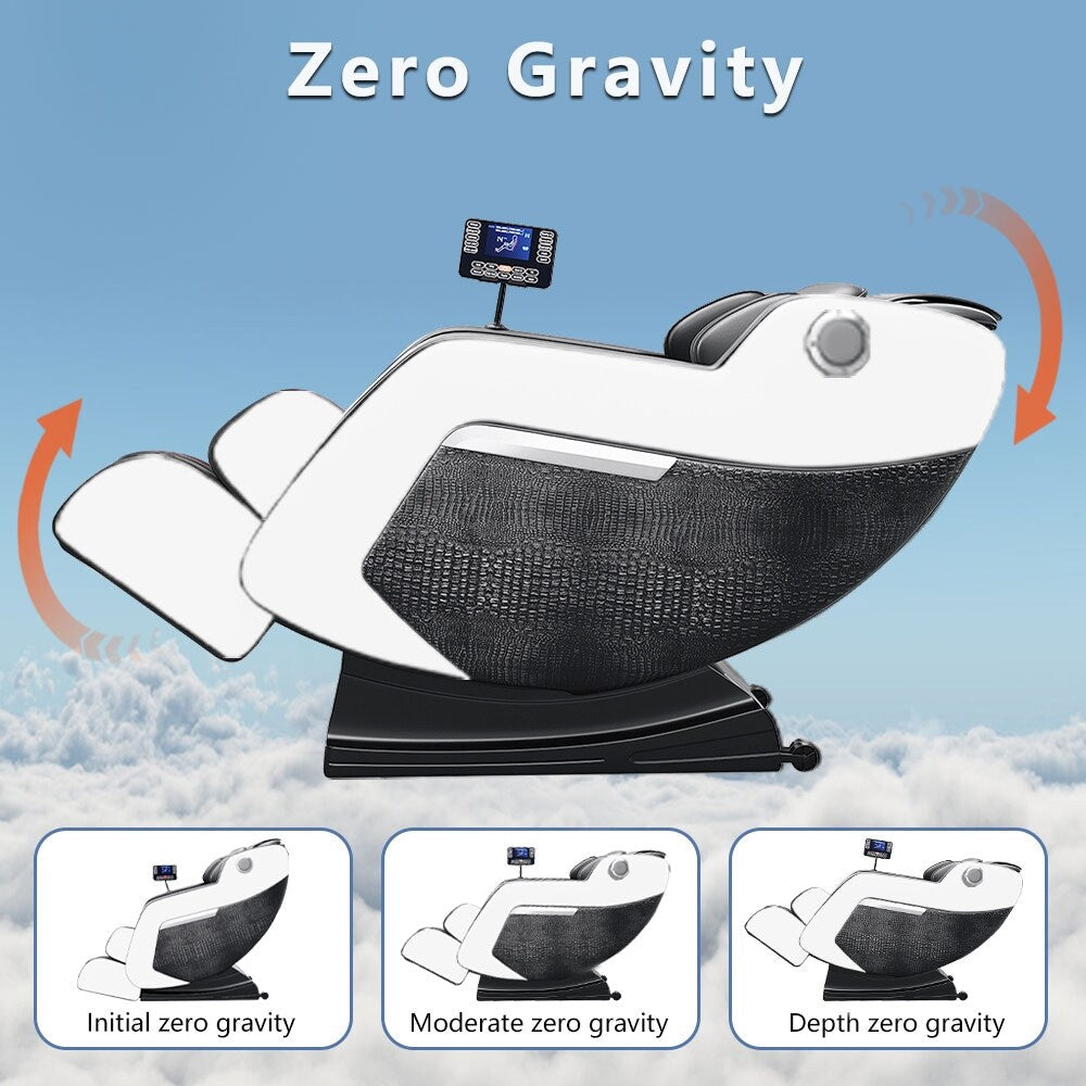 Poltrona reclinabile massaggiante Zero Gravity con massaggio completo del corpo, riscaldamento e audio Bluetooth integrato