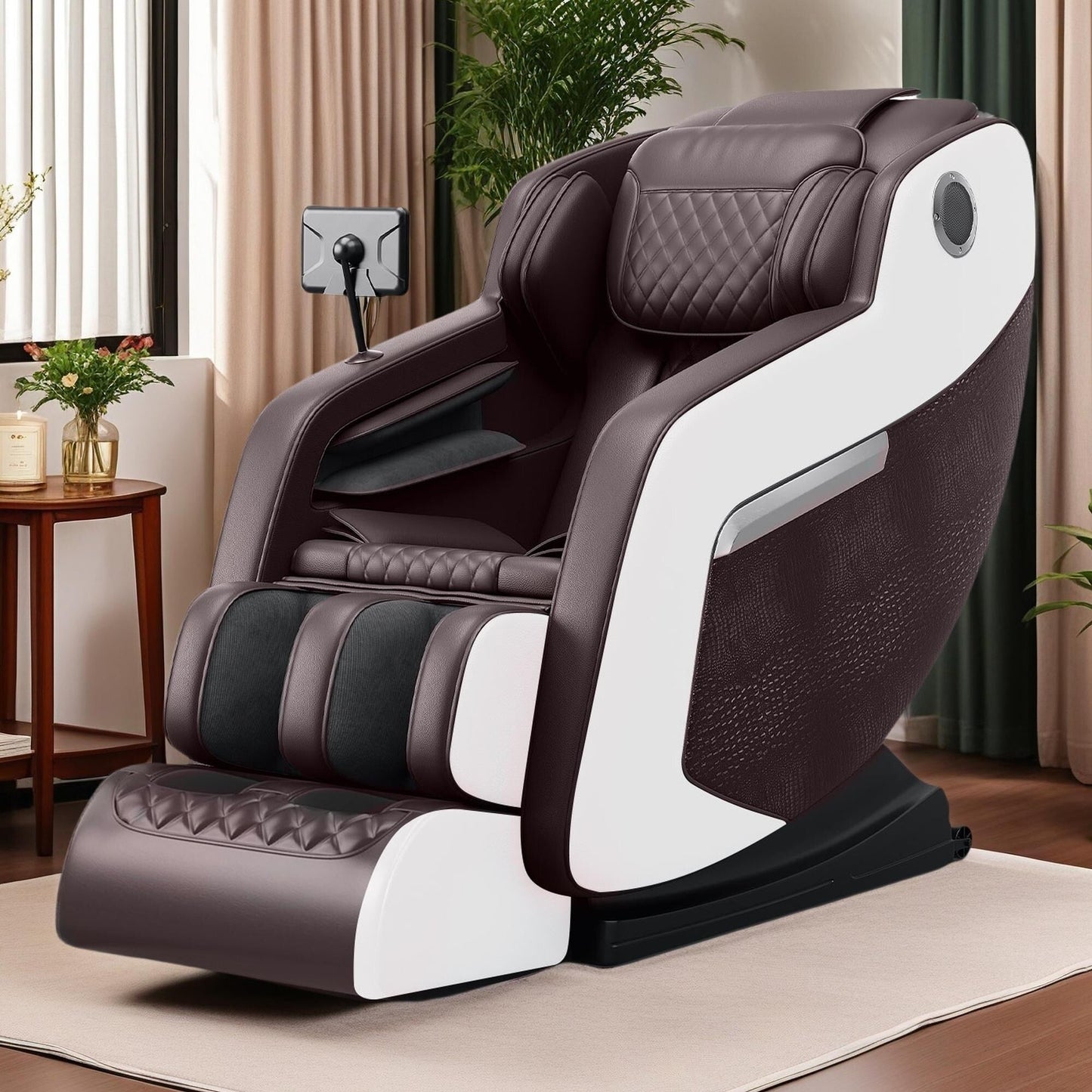 Poltrona reclinabile massaggiante Zero Gravity con massaggio completo del corpo, riscaldamento e audio Bluetooth integrato