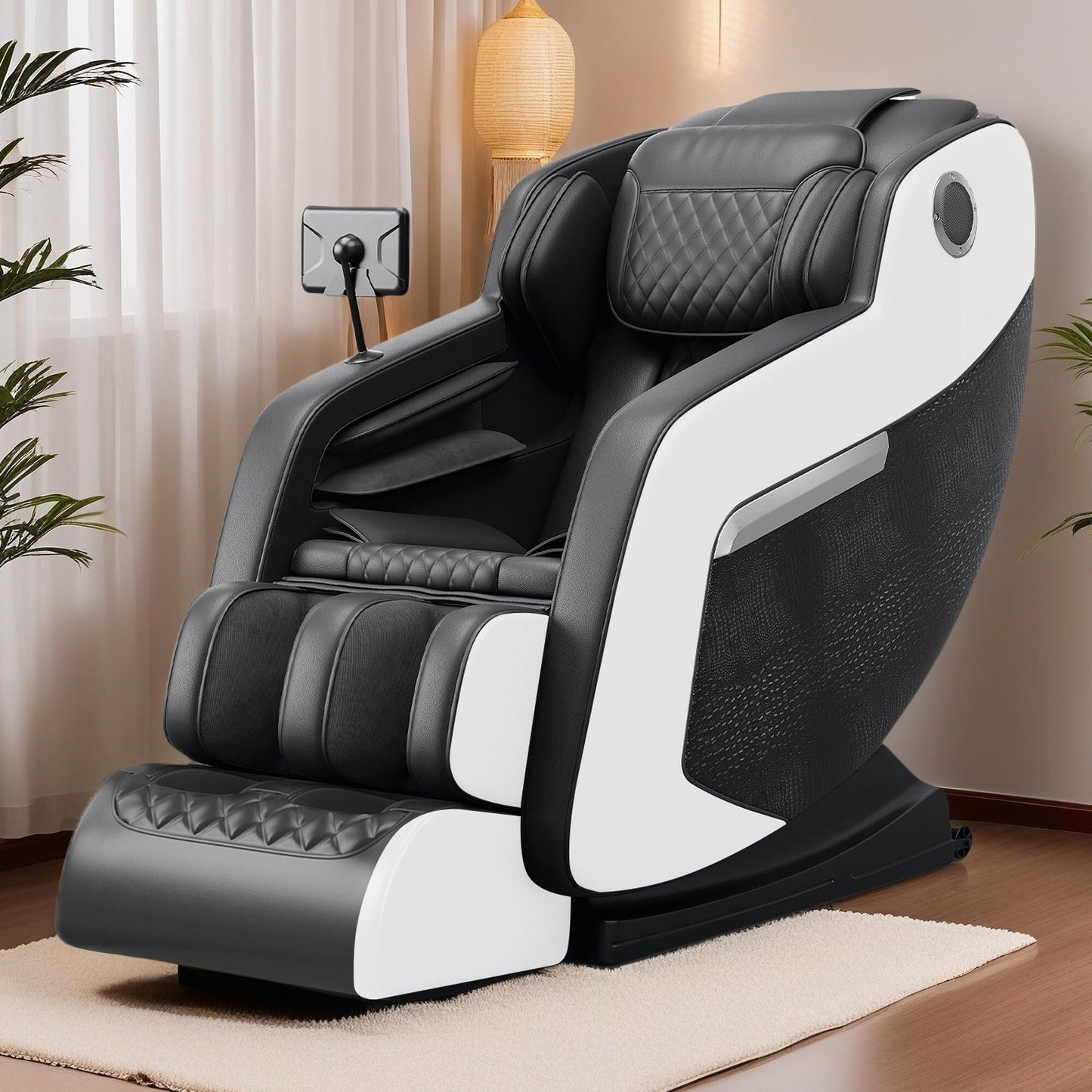 Poltrona reclinabile massaggiante Zero Gravity con massaggio completo del corpo, riscaldamento e audio Bluetooth integrato