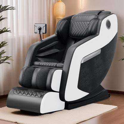 Poltrona reclinabile massaggiante Zero Gravity con massaggio completo del corpo, riscaldamento e audio Bluetooth integrato