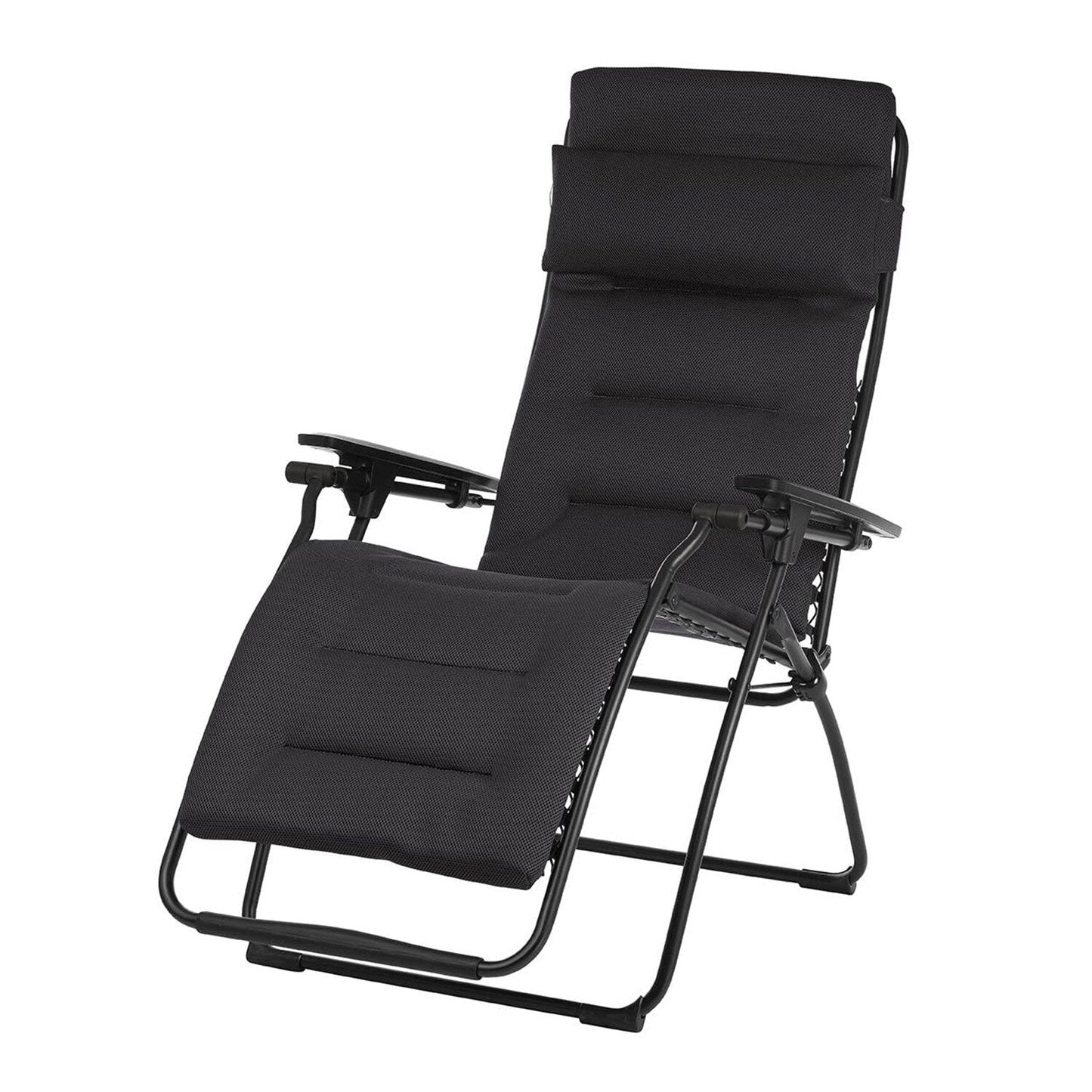 Poltrona reclinabile Zero Gravity - Telaio nero - Tessuto Acier