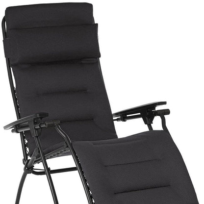 Poltrona reclinabile Zero Gravity - Telaio nero - Tessuto Acier