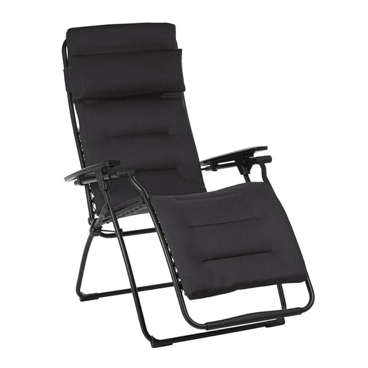 Poltrona reclinabile Zero Gravity - Telaio nero - Tessuto Acier