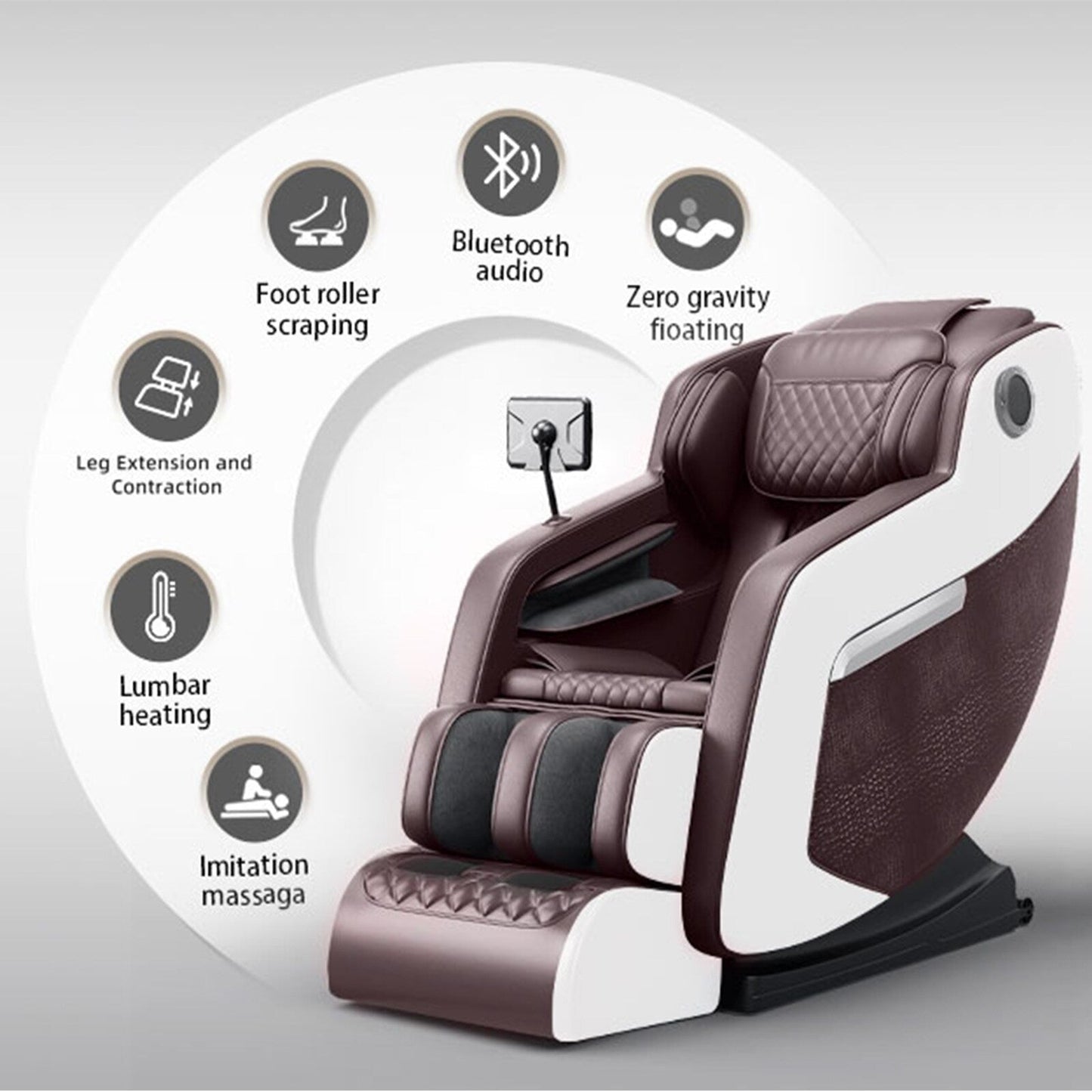 Poltrona reclinabile massaggiante Zero-Gravity con audio Bluetooth