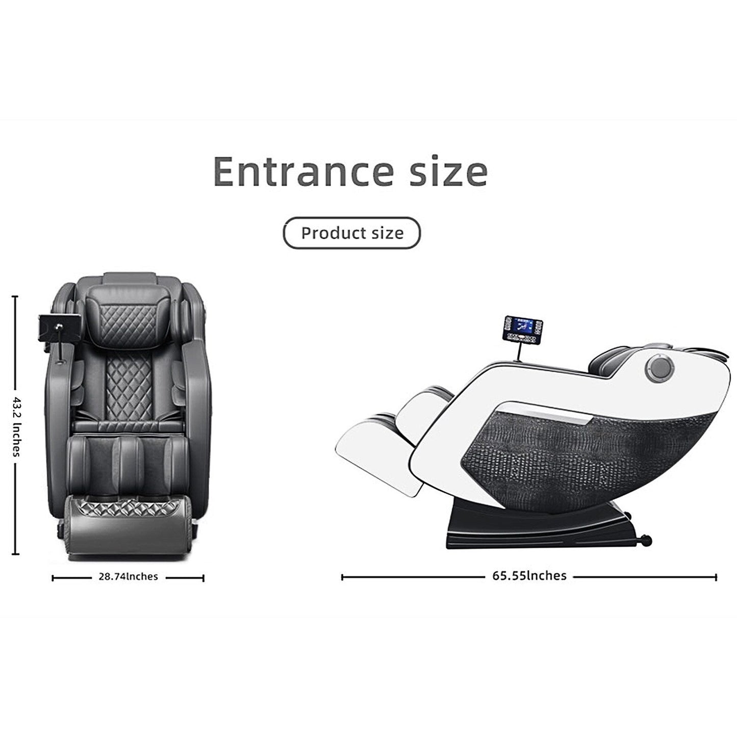 Poltrona reclinabile massaggiante Zero-Gravity con audio Bluetooth
