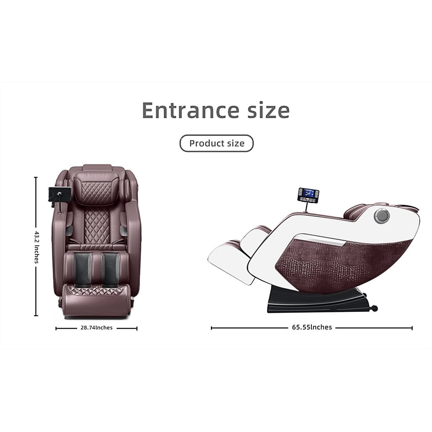 Poltrona reclinabile massaggiante Zero-Gravity con audio Bluetooth