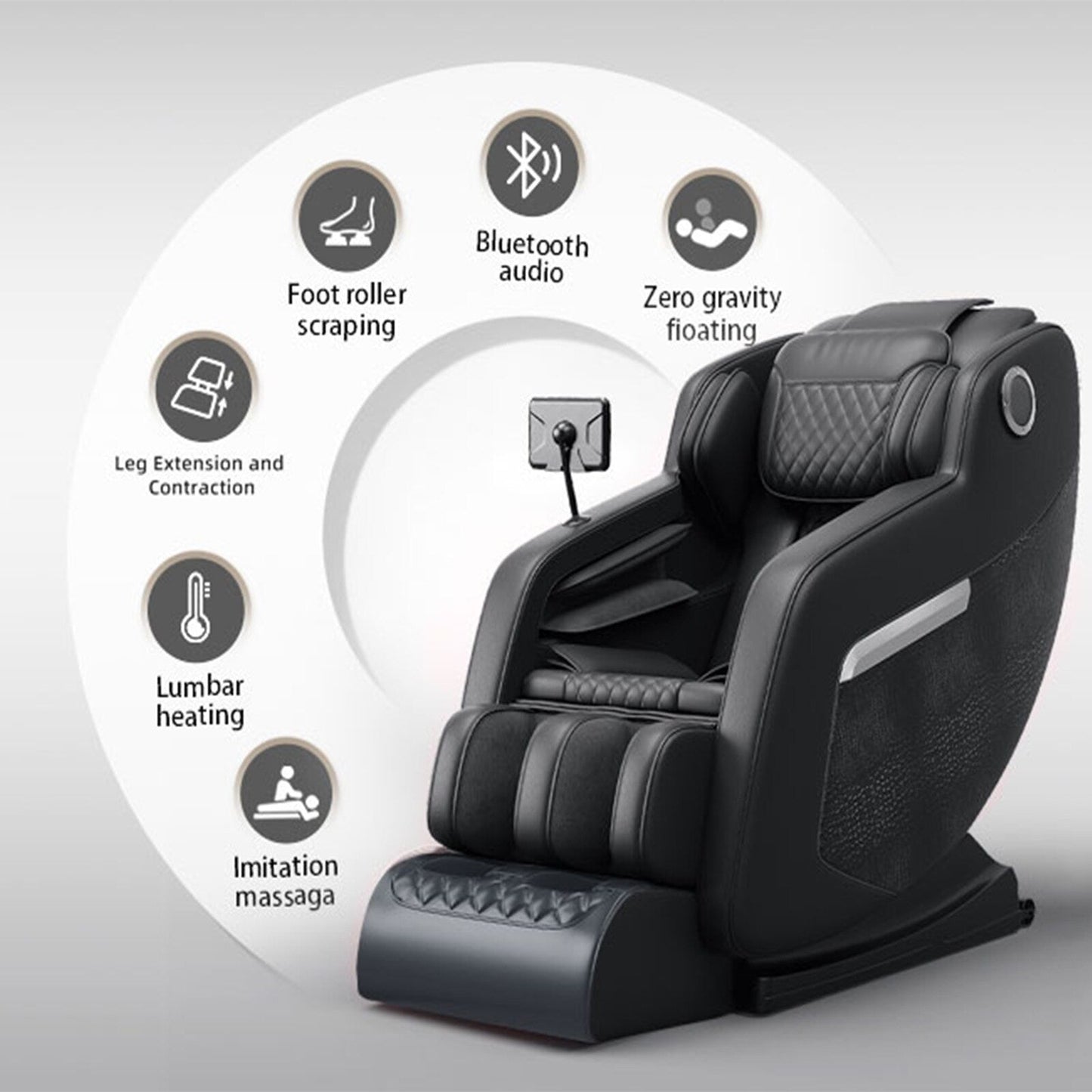 Poltrona reclinabile massaggiante Zero-Gravity con audio Bluetooth