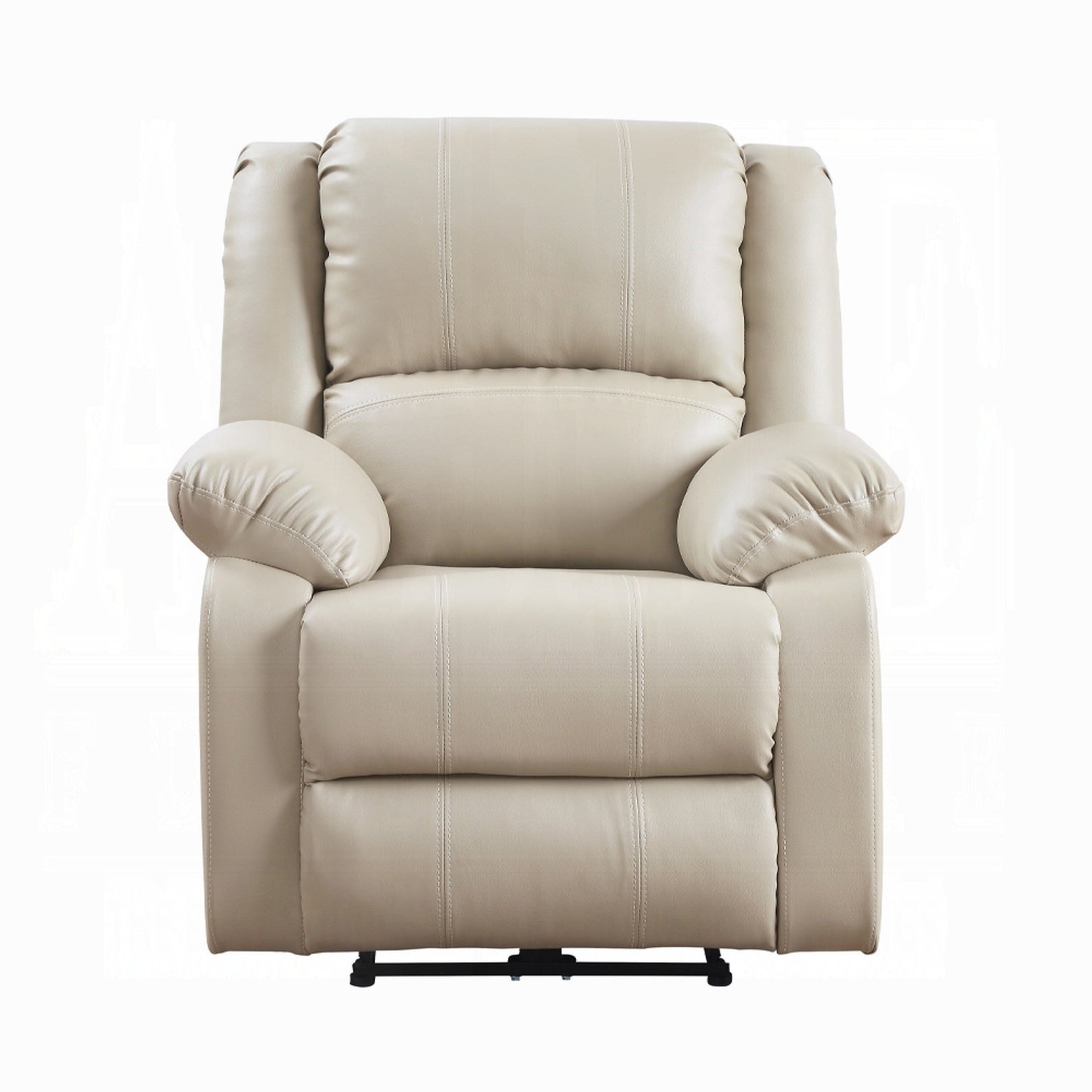 Poltrona reclinabile elettrica Zuru, braccioli con cuscino, similpelle beige