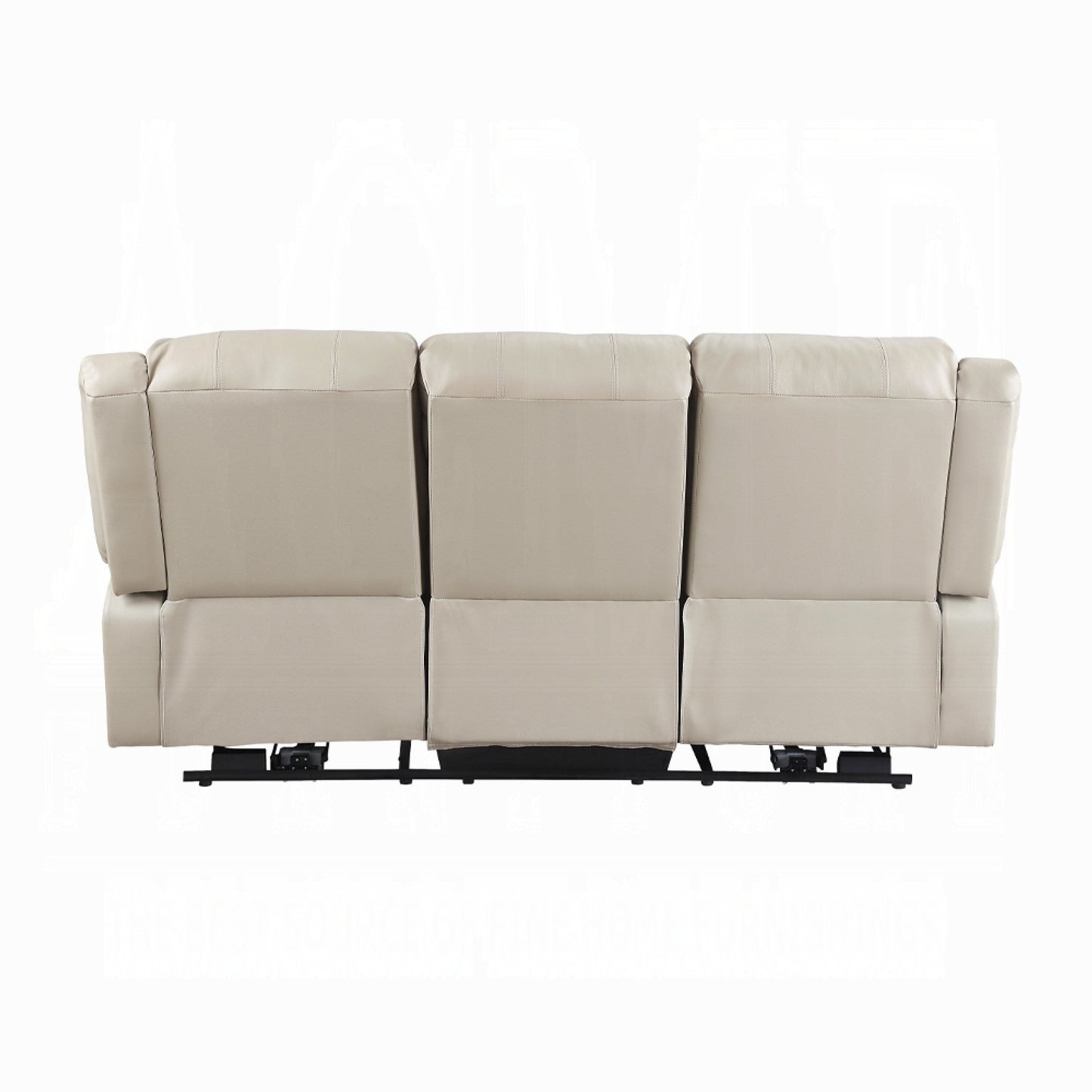 Divano reclinabile elettrico Zuru, 78 pollici, braccioli imbottiti, similpelle beige
