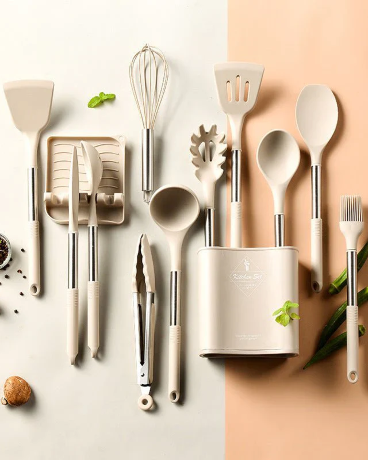 Set di utensili in silicone nordico da 13 pezzi