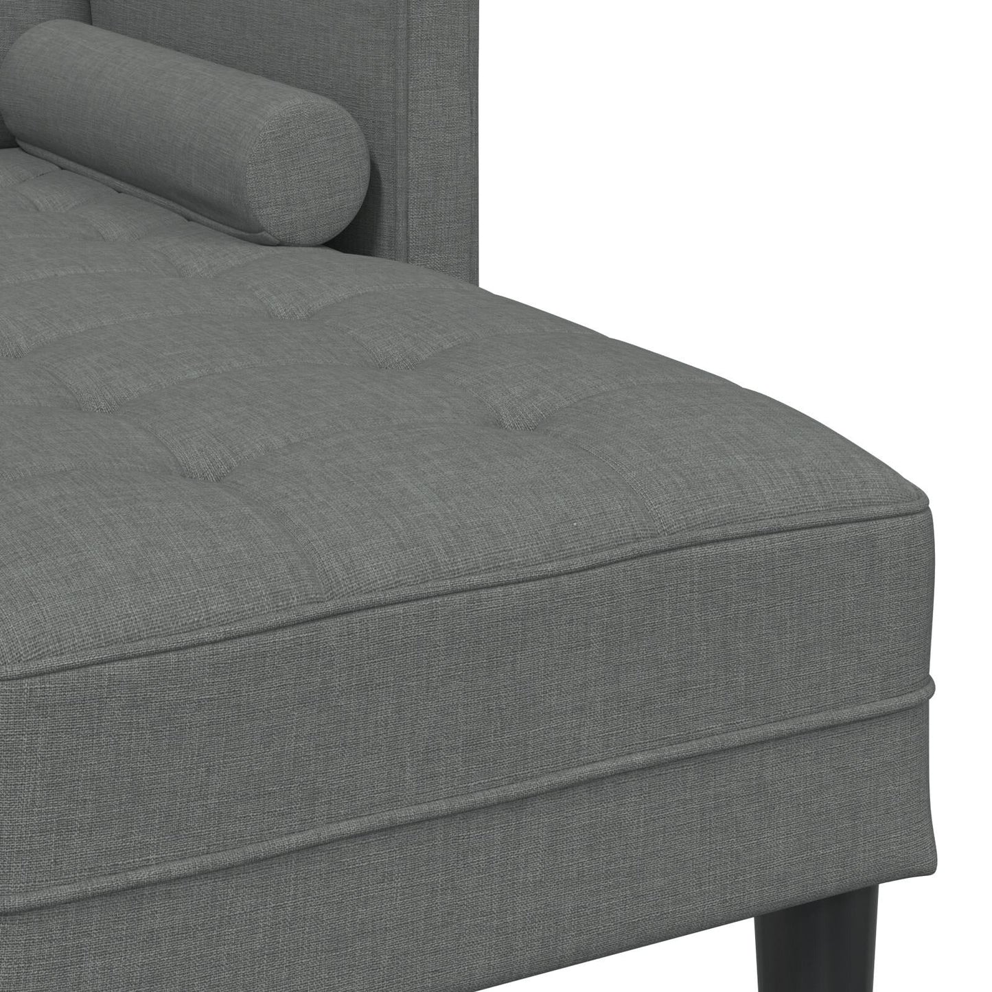 vidaXL Set Divano 2/3 Pezzi con Cuscini Tessuto Nero/Grigio Scuro/Grigio Chiaro - 68,1 x 51,6 x 26,4