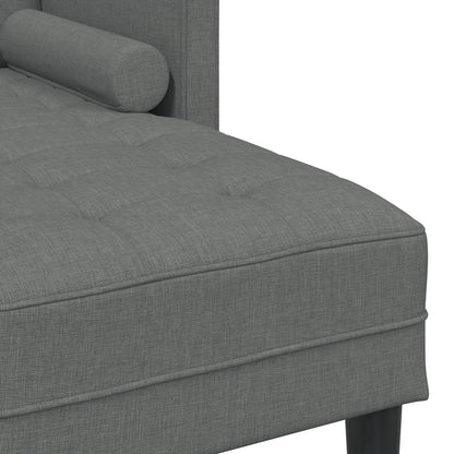 vidaXL Set Divano 2/3 Pezzi con Cuscini Tessuto Nero/Grigio Scuro/Grigio Chiaro - 68,1 x 51,6 x 26,4