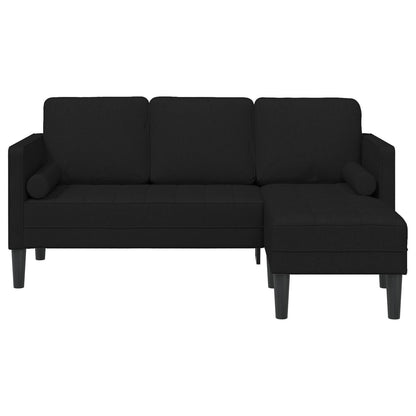 vidaXL Set Divano 2/3 Pezzi con Cuscini Tessuto Nero/Grigio Scuro/Grigio Chiaro - 68,1 x 51,6 x 26,4