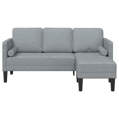 vidaXL Set Divano 2/3 Pezzi con Cuscini Tessuto Nero/Grigio Scuro/Grigio Chiaro - 68,1 x 51,6 x 26,4