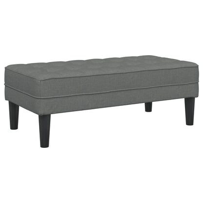 vidaXL Set Divano 2/3 Pezzi con Cuscini Tessuto Nero/Grigio Scuro/Grigio Chiaro - 68,1 x 51,6 x 26,4