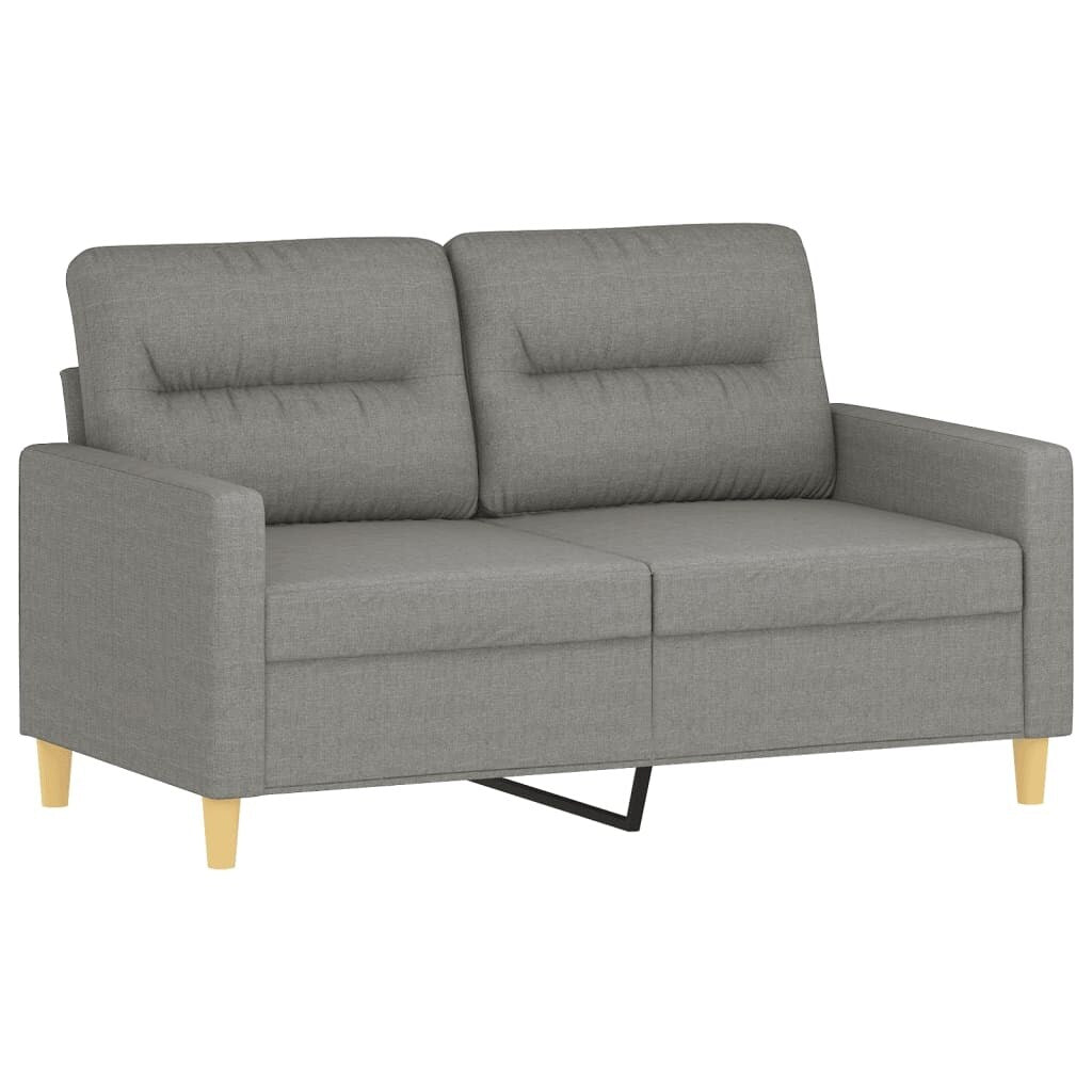 vidaXL Divano a 2 posti grigio scuro 47,2 tessuto - 54,3 x 30,3 x 31,5
