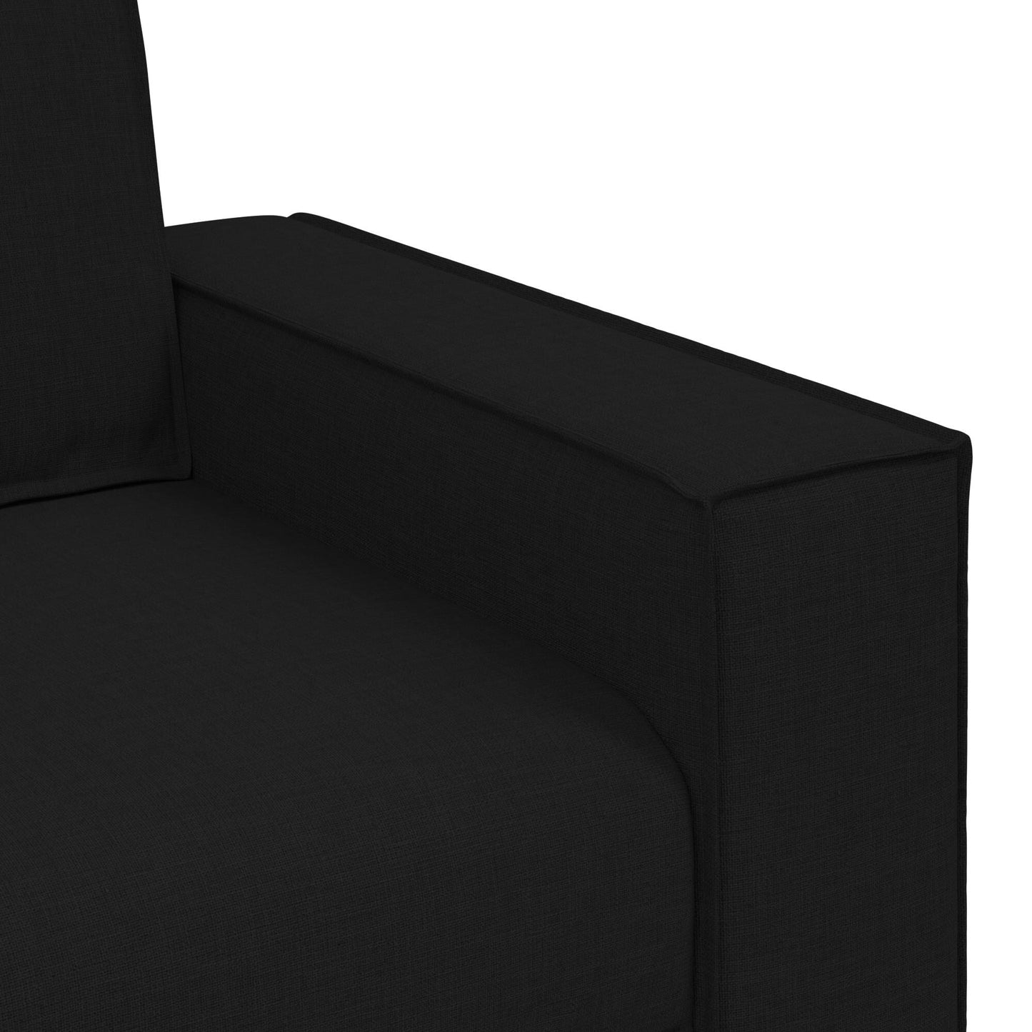 vidaXL Set Divano 3 Pezzi con Cuscini Tessuto Nero/Grigio Scuro - 39 x 30,7 x 33,1