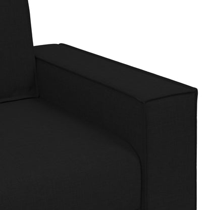 vidaXL Set Divano 3 Pezzi con Cuscini Tessuto Nero/Grigio Scuro - 39 x 30,7 x 33,1