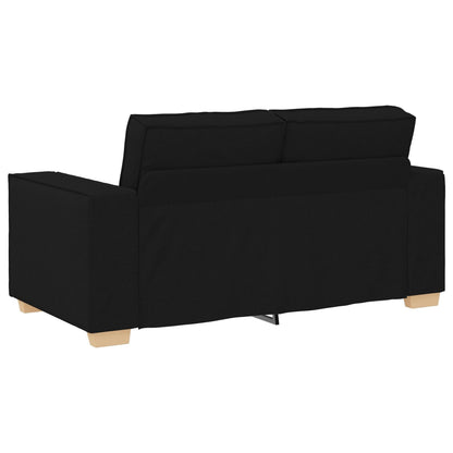 vidaXL Set Divano 3 Pezzi con Cuscini Tessuto Nero/Grigio Scuro - 39 x 30,7 x 33,1