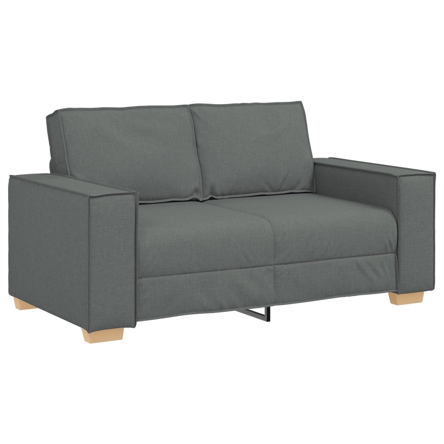 vidaXL Set Divano 3 Pezzi con Cuscini Tessuto Nero/Grigio Scuro - 39 x 30,7 x 33,1