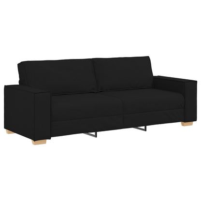 vidaXL Set Divano 3 Pezzi con Cuscini Tessuto Nero/Grigio Scuro - 39 x 30,7 x 33,1