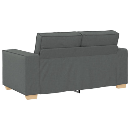 vidaXL Set Divano 3 Pezzi con Cuscini Tessuto Nero/Grigio Scuro - 39 x 30,7 x 33,1