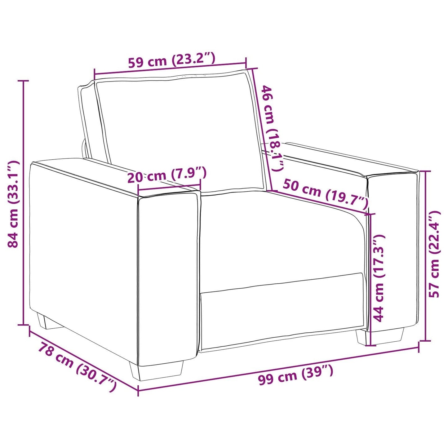 vidaXL Set Divano 3 Pezzi con Cuscini Tessuto Nero/Grigio Scuro - 39 x 30,7 x 33,1