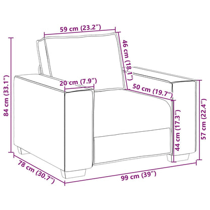 vidaXL Set Divano 3 Pezzi con Cuscini Tessuto Nero/Grigio Scuro - 39 x 30,7 x 33,1