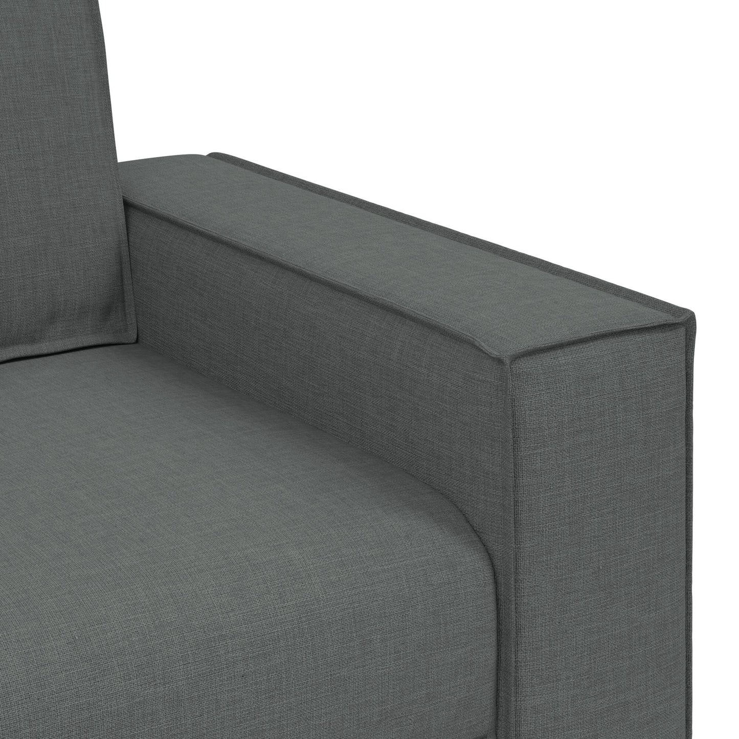 vidaXL Set Divano 3 Pezzi con Cuscini Tessuto Nero/Grigio Scuro - 39 x 30,7 x 33,1