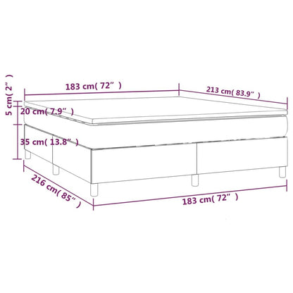 vidaXL Struttura Letto Box Spring con Materasso per Camera da Letto in Similpelle